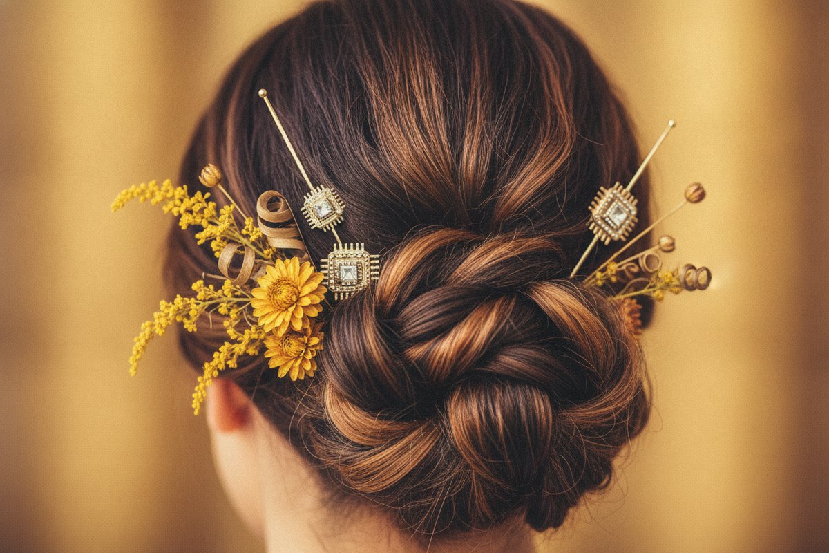 Acconciature sposa con capelli raccolti